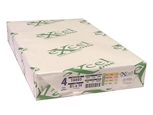 Excel One™ Carbonless 4-Part Reverse Paper (Gold/Pink/Canary/White), 8.5" x 14" (16605,232200) - One (1) Ream (125 Sets)