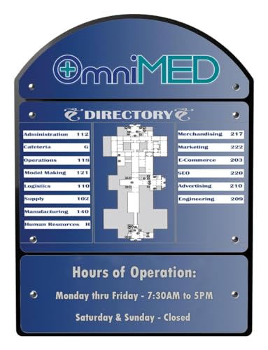 Displays2go 18.5" x 25" Wall Mounted Office Sign