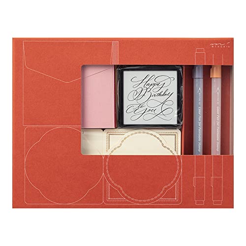 Midori 35450006 Stamp Penetrating Kit, Birthday Pattern