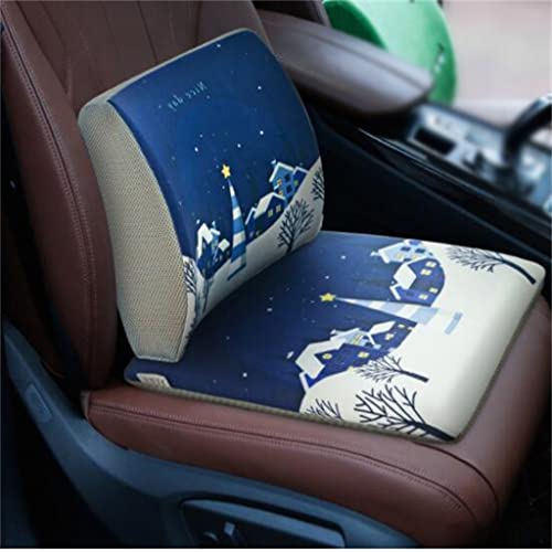 UOHLCX Chair Cushion Office Seat Back Lumbar Support Set