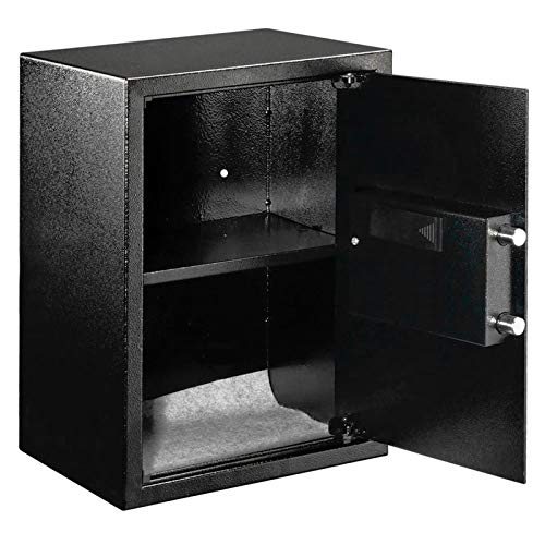 Large Digital Safe Box with Security Keypad Lock, Fireproof and Waterproof Security Safe for Home Office Hotel Business, Wall or Cabinet Anchoring Design (White)