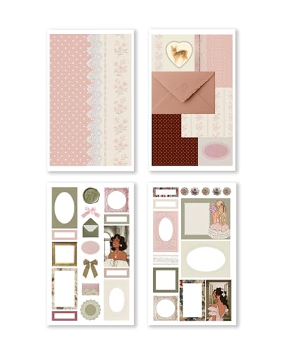 Rongrong Soft Girl Era Planner Sticker Book – Aesthetic Journal & Scrapbook Stickers for Planners, Bullet Journals & Scrapbooking | Feminine Vintage, Bows, Florals, Fashion & Self-Care Stickers