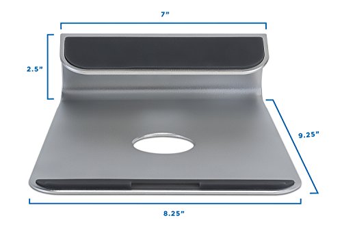 Mount-It! Tilted Laptop Riser for MacBook and iPad Pro - Ergonomic Laptop and Tablet Wedge - Notebook Cooling Stand for MacBook Pro, Chromebook, iPad Pro, Drawing Tablets with 11"-15" Screens