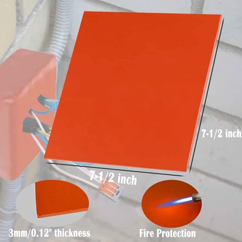 LalaKoo Electrical Putty Pads Fire Barrier Moldable Fire Putty Pads Adhesive Putty for Wall Firestop Pads for Sockets Openings Electrical Box 7-1/2 inch (10)