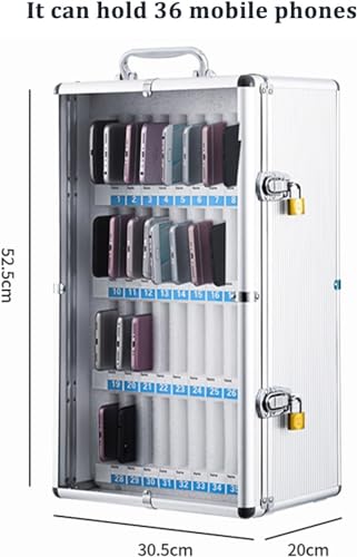 Mobile Phone Safe Deposit Box Mobile Phone Cabinet Transparent Mobile Phone Locker Mobile Phone Storage Box with Lock for Classroom, Office, Gym 12 (36)