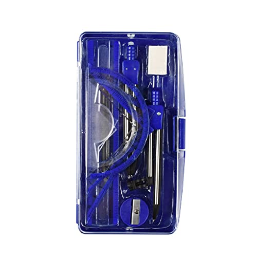 KLJUHGTR Portable Precision Protractor Drawing Triangle Eraser Compass Set Mathematics Rubber Ruler Student Supplies