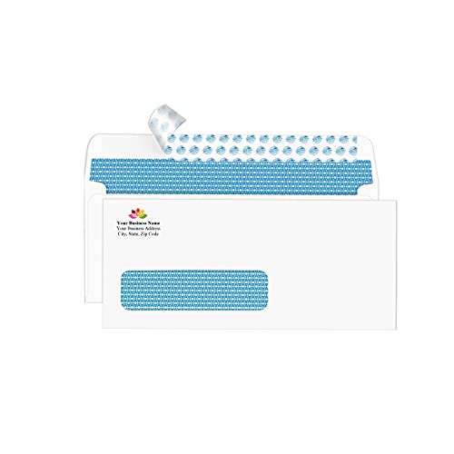 Aimoh #10 Custom Envelopes with Logo, Personalized Window Envelopes 500ct