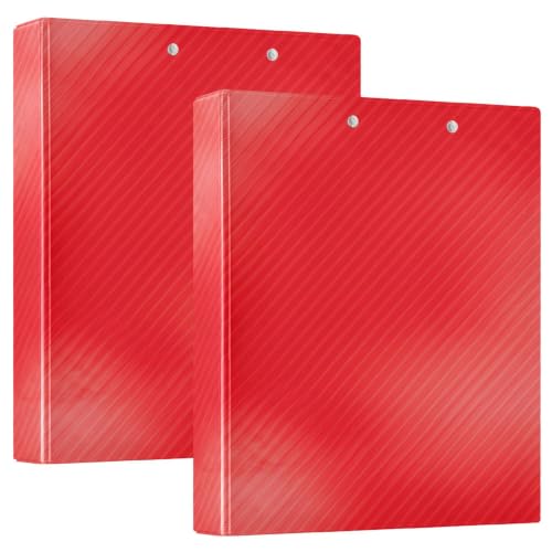 Xpdkjwd Red Stripes 3 Ring Binder Can Hold 200 Letter Size Binders, Suitable for Home, Office, Dormitory, 2Pcs