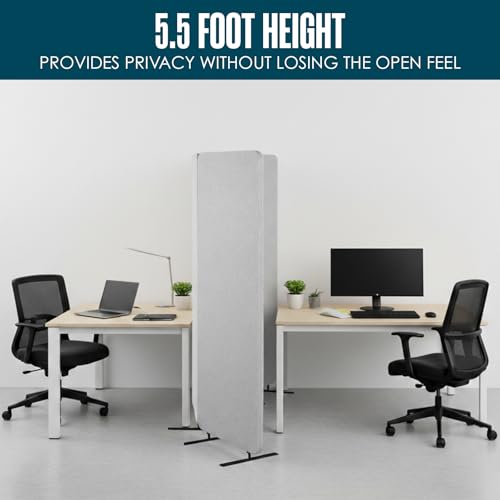 Partition Wall, Soundproof Room Dividers, Office Panel, Grey, 3 PC, 72x67"
