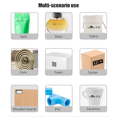 IINCOOY Non-encrypted Handheld Inkjet Printer Gun 12.7mm with Fast-Drying Ink for Text QR Barcode Batch Number Logo Date Label Printer