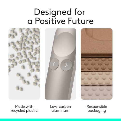 Logitech Spotlight 2 Presentation Remote Wireless Clicker Haptics - Sand