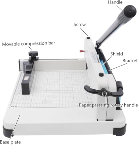 IMOYBBR Paper Cutter, Guillotine Paper Trimmer with 400 Sheet Capacity, 12 Inch Heavy Duty Manual Paper Cutter with Scale Panel and Safety Lock for Office School Printing Shop