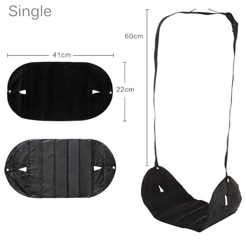 WODHAZNC Outdoor Portable Footrest Polyester Flight Foot Rest Pillows Travel Airplane Leg Hammock Relieve Feet Swelling(Gray)