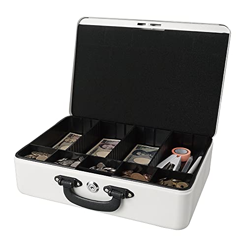 CARL Office Equipment MR-2700 Portable Safe, Cash Box, Attache Case Type, Simple Checkout, Cylinder Lock