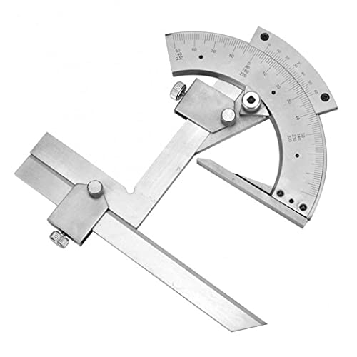 TEOYETTSF Carbon Steel Universal Bevel Protractor 0-320 Degree Accuracy Angle Measuring Ruler Tools Accuracy of 0.02
