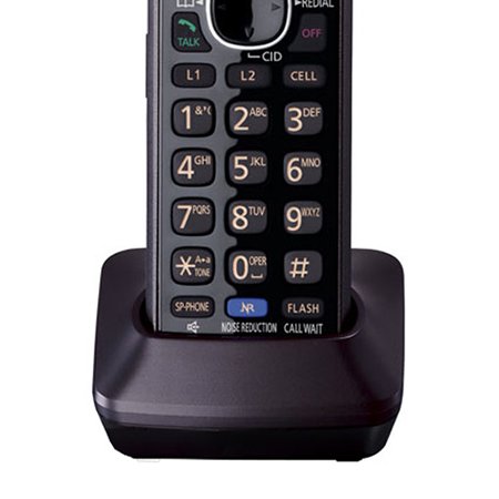 Panasonic Cordless Phone System, 2 Line with 2 Handsets - Answering Machine, Link2Cell, 3-Way Conference, Call Block, Long Range DECT 6.0, Bluetooth - KX-TG9542B (Black)