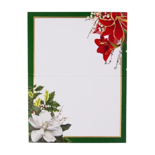Caspari Christmas Garden Foil Place Cards - 8 Per Package, 5 Packs