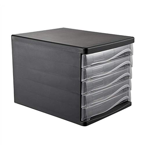 YUQKAI Document Organizer - Half Transparent Vertical File Cabinet 4 Drawer Function Flat Drawer(D)