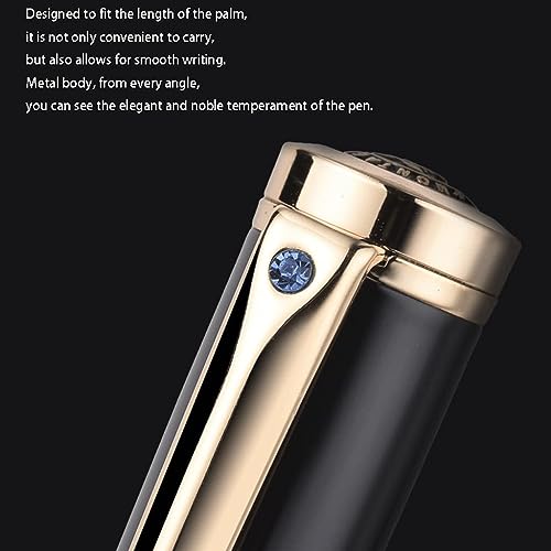 EYPKPL delicate Nib Pen Classic Fountain Pen Metal Smooth Writing Pen Smooth Writing Calligraphy Pen Office Supplies Boxed Gift Pens portable