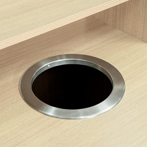 Flash Furniture Trash Can Enclosure, 32 Gallon, Oak