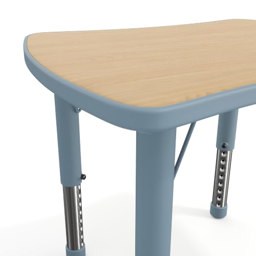 Flash Furniture 26x22 Height Adjustable Activity Table, Natural/Dusty Blue