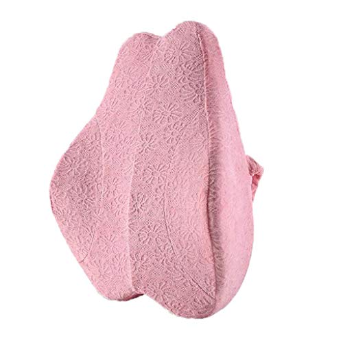 KKIUUUYTGT Lumbar Pillow - Pillow Support Seat Cushion for Car or Office Chair | Memory Foam, Lower Back Pain Relief, Improve Your Posture