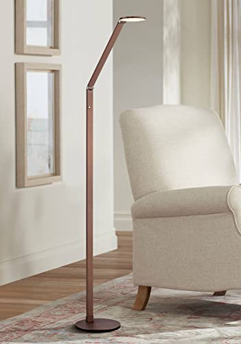 Magnum Adjustable Height French Bronze Task LED 61" Tall Floor Lamp