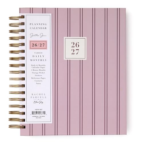 Blue Sky 2026-2027 Daily & Monthly Academic Planner, 7"x9", Laine Pink