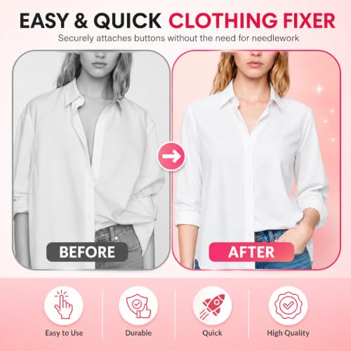 Business Climax Premium Micro Stitch Gun for Clothes – No-Sew Handheld Sewing Tagging Gun for Quick Clothing Repair & Hemming – Includes 6 Needles 1500 Black Fasteners & 1500 White Fasteners