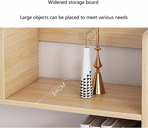 fhda Multi-Layer Wood Desktop Bookshelf with Multiple compartments Desktop Organizer Office Storage Rack for Home Office Dorm Decor