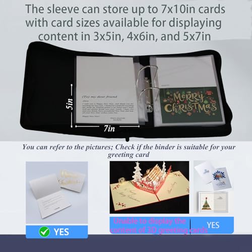 Magiarcana Greeting Card Organizer & Storage,Christmas Card Book,120 Sleeve