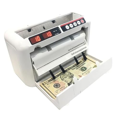 ZenHailure Banknote Counter Counterfeit Detector,Cash Counting Machine,Money Cash Currency Machine Counts 999 Banknotes per Minute,Batch Counting,Counterfeit Detection for Shops