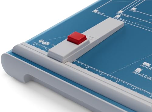 Dahle 534 Professional Guillotine Trimmer, 18" Cut Length, 15 Sheet Capacity, Self-Sharpening, Manual Clamp, German Engineered Paper Cutter