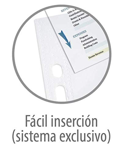 OXFORD, Punched Pockets A4, Glass Clear, 100 Poly Pockets