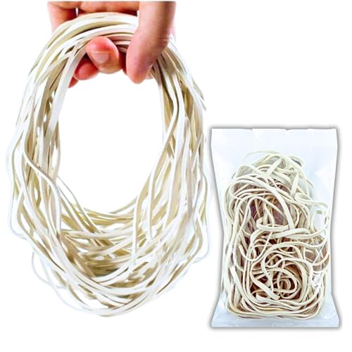 Extra Large 8-Inch Big Postal Rubber Bands | Heavy-Duty Biodegradable Elastic Bands (Pack of 120) | Natural Rubber | Durable for Office, Home, and Industrial Use
