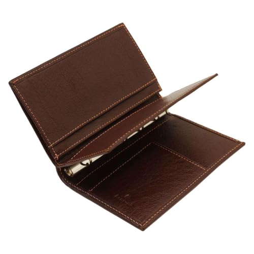 Ashford 2101-022 Personal Notebook, Mini 5 Holes, Deep Ring Diameter 0.3 inches (8 mm) + Business Card Holder [Brown]
