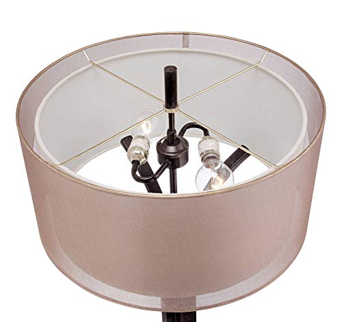 Franklin Iron Works Tristan 64" Tall Rustic Modern Bronze Floor Lamp