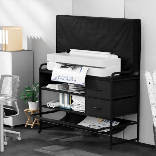 Wide Format Printer Stand, Mobile Plotter Workstation for Large Printers