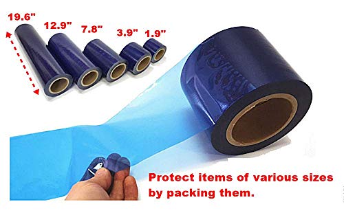 JNK NETWORKS Adhesive Surface Protective Tape - No Residue Removable Film Roll Scratch Protect Cover Smooth Surface Covering Shield for Glass Metal Plastic Blue 7.8 Inches x 164 Yards