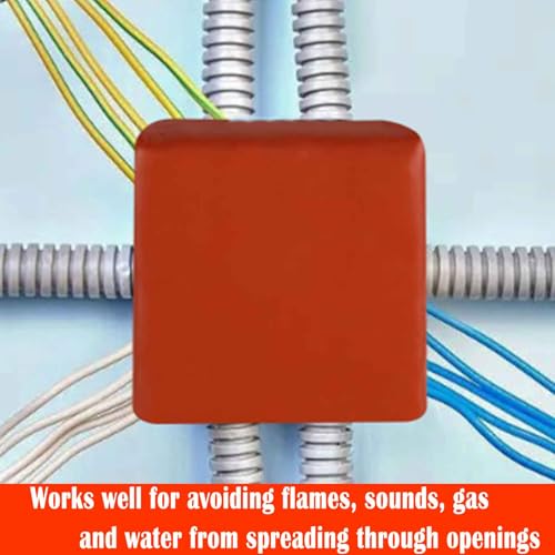 LalaKoo Electrical Putty Pads Fire Barrier Moldable Fire Putty Pads Adhesive Putty for Wall Firestop Pads for Sockets Openings Electrical Box 7-1/2 inch (10)