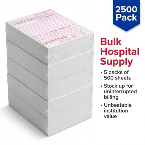 ComplyRight UB-04 Hospital Claim Form, Insurance Claim Form, 8-1/2" x 11", Pack of 2,500, Healthcare Office Work Supplies for Clinical Providers