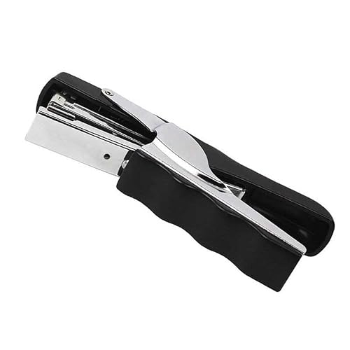 KLJUHGTR Clip-on Stapler Black for 20-Page Heavy Duty Desktop for Office