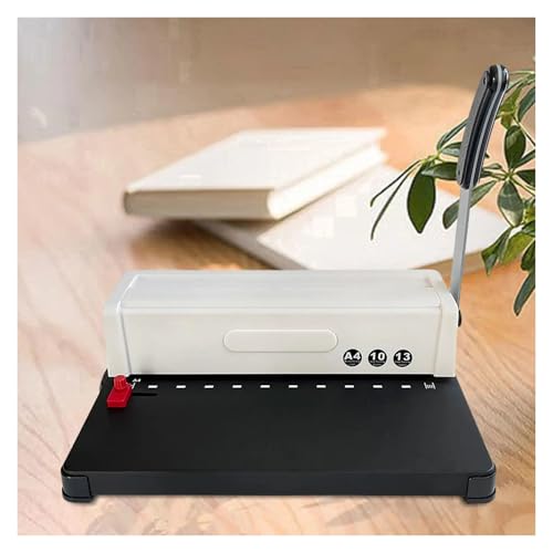 Binding Machines, Binding Machine Punching 12 Sheets Square Size Holes Fit Letter Size A4 A3 Book Binder for Files Office School Home Contracts