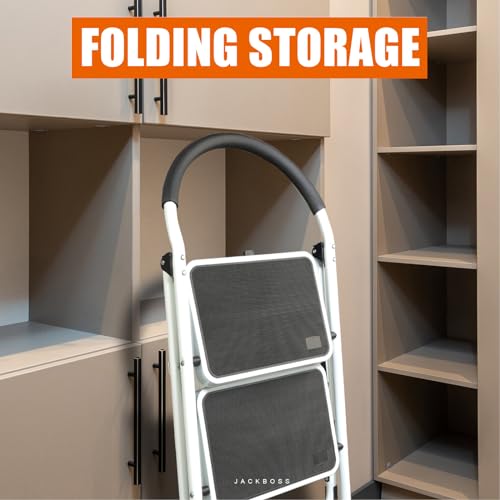 Torin 2 Step Ladder, 400lbs Capacity Sturdy Step Stool Folding