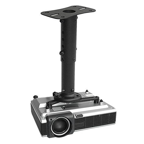 Kanto P101 Universal Projector Ceiling Mount, Black - Fits Most projectors and Supports up to 22lbs - Extends 9” to 12” Using Supplied Extension Tubes