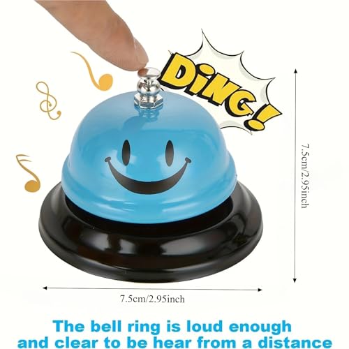 12 Pcs Smiling Call Bells Metal Anti-Rust for Hotel Restaurant Office School