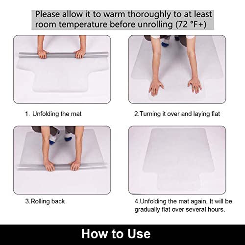 AiBOB Office Chair Mat for Hardwood Floor, 36" x 48" Clear Floor Protector