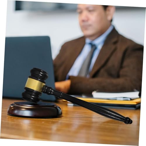 Lightweight Portable Solid Wood Judge Gavel, Reusable Court Hammer for Auctioneer Lawyer Chairman Law Student Wooden Mallet Auction Hammer