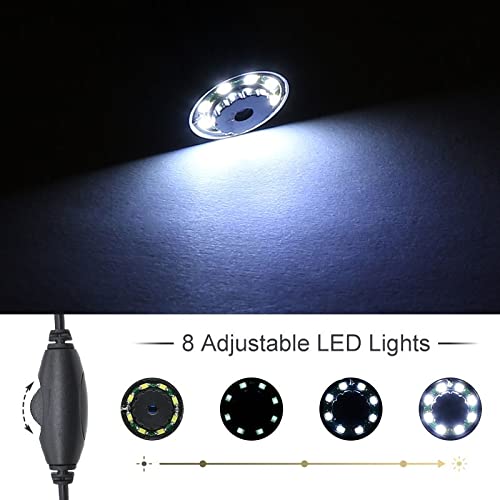 Microscope Accessories Kit 2MP 1-500X Zoom USB Microscope, 8 LED Diameter 12mm AV Microscope with Metal Bracket Microscope Slides(Only USB Microscope)