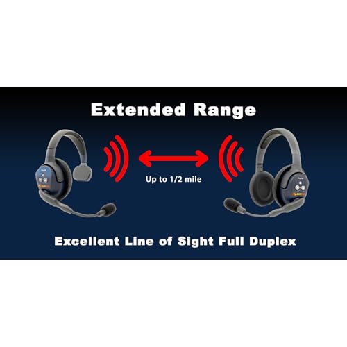 Eartec Ultralite PRO16-DR Dual-Ear Remote Add-On Headset – Add a User to Your PRO16 System or Replace a Lost Headset, Hands-Free Full Duplex, 10-Hour Battery – with SolidSignal Cleaning Wipes